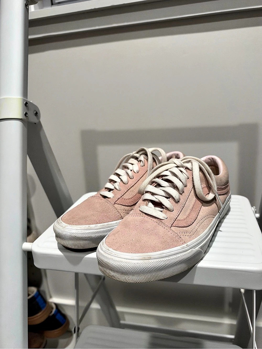 Vans Old Skool Suede Rose Dawn Pink & White Sneakers